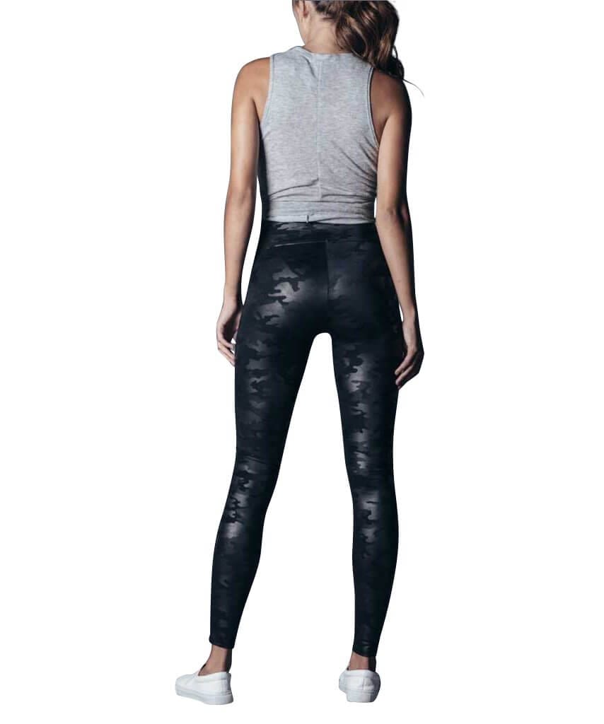 Faux Leather Camo Leggings SPANX - Matte Black Camo – F + L Boutique